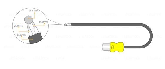 Rixen GT-03-5M โพรบวัดอุณหภูมิ Max. 250°C (Type T)